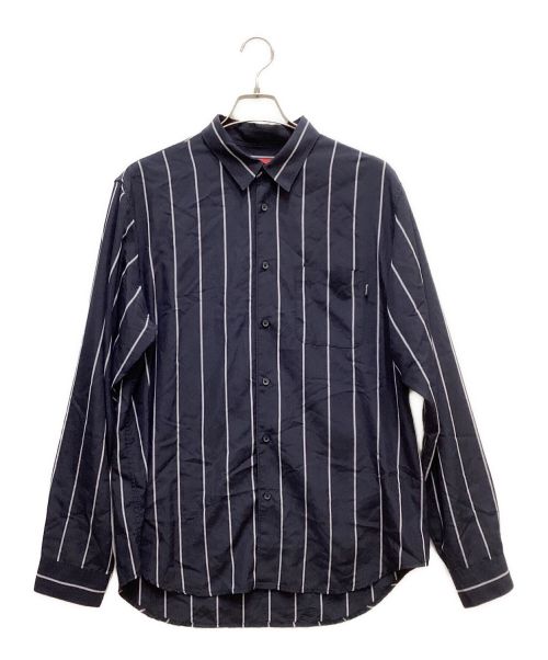 SUPREME（シュプリーム）SUPREME (シュプリーム) ストライプシャツ ネイビー サイズ:Lの古着・服飾アイテム