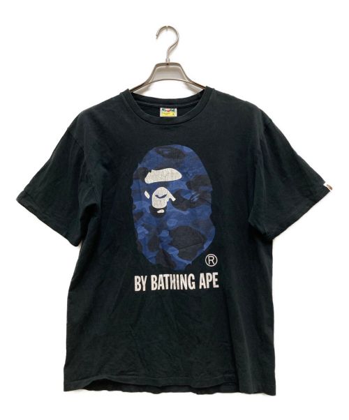 A BATHING APE（アベイシングエイプ）A BATHING APE (アベイシングエイプ) カモ柄ロゴTシャツ ブラック サイズ:Lの古着・服飾アイテム