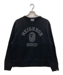 A BATHING APE×NEIGHBORHOOD（アベイシングエイプ×ネイバーフッド）の古着「BAPE NBHD RELAXEDFIT CREWNECK」｜ブラック