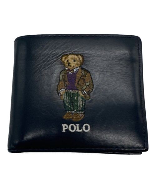 POLO RALPH LAUREN（ポロ・ラルフローレン）POLO RALPH LAUREN (ポロ・ラルフローレン) ポロベア2つ折り財布 ネイビーの古着・服飾アイテム