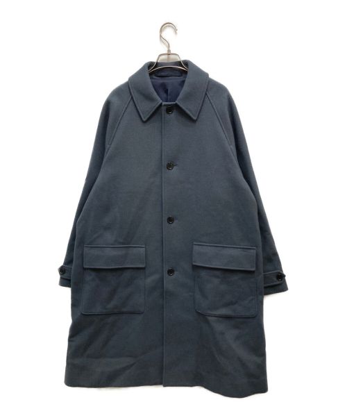 STEVEN ALAN（スティーブンアラン）STEVEN ALAN (スティーブンアラン) FLAT MELTON CAMP COLLAR BALMACAAN COAT/フラットメルトン キャンプカラー バルマカーンコート グレー サイズ:Lの古着・服飾アイテム