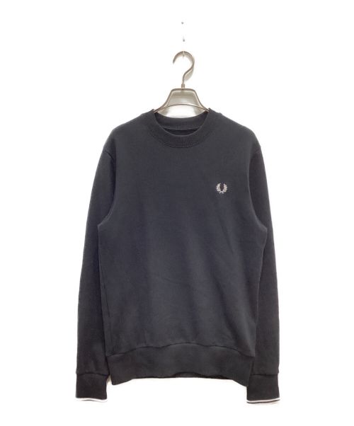 FRED PERRY（フレッドペリー）FRED PERRY (フレッドペリー) クルーネックスウェット ブラック サイズ:Sの古着・服飾アイテム