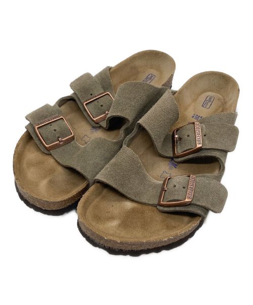 BIRKENSTOCK（ビルケンシュトック）BIRKENSTOCK (ビルケンシュトック) スウェードストラップサンダル グレージュ サイズ:39の古着・服飾アイテム