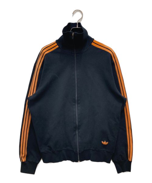 adidas（アディダス）adidas (アディダス) ヴィンテージトラックジャケット ブラック×オレンジ サイズ:5の古着・服飾アイテム