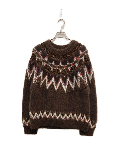 Coohem（コーヘン）Coohem (コーヘン) MOHAIR NORDIC SWEATER/モヘヤノルディックセーター ブラック サイズ:Mの古着・服飾アイテム