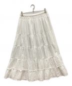 journal standard luxeジャーナルスタンダード リュクス）の古着「レイヤーガーゼ ギャザースカート」｜ホワイト