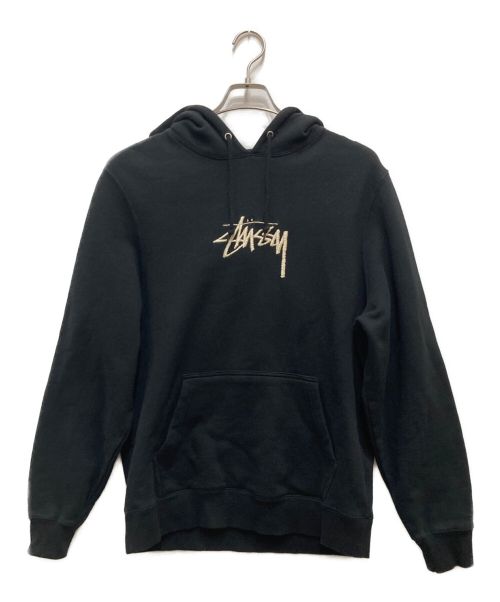 stussy（ステューシー）stussy (ステューシー) プルオーバーパーカー ブラック サイズ:Sの古着・服飾アイテム