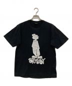 stussyステューシー）の古着「シャドーマンプリントTシャツ」｜ブラック