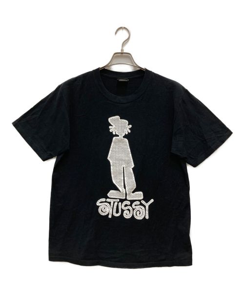 stussy（ステューシー）stussy (ステューシー) シャドーマンプリントTシャツ ブラック サイズ:Mの古着・服飾アイテム