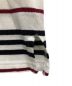 中古・古着 BURBERRY BLACK LABEL (バーバリーブラックレーベル) ホース刺繍ボーダーポロシャツ ホワイト サイズ:2：3980円