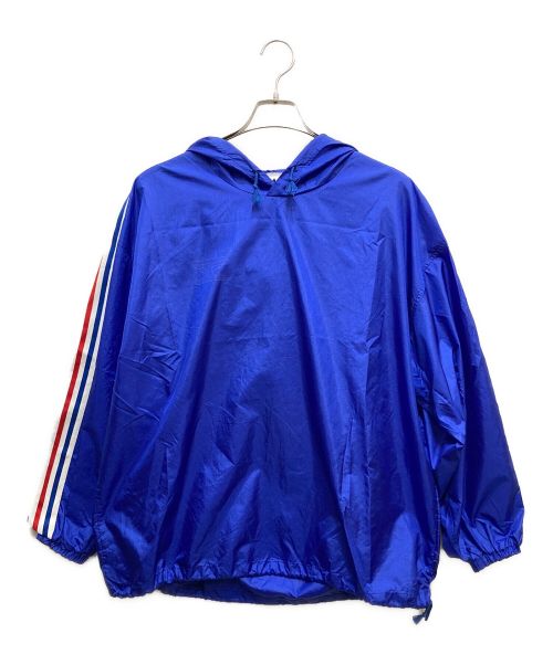 adidas（アディダス）adidas (アディダス) プルオーバーパーカー ブルー サイズ:M-Lの古着・服飾アイテム