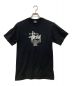 stussy（ステューシー）の古着「ロゴプリントTシャツ」｜ブラック