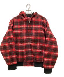 SUPREME（シュプリーム）の古着「plaid wool hooded work jacket/プレイドウールフーデッドワークジャケット」｜レッド