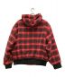 SUPREME (シュプリーム) plaid wool hooded work jacket/プレイドウールフーデッドワークジャケット レッド サイズ:L：30000円