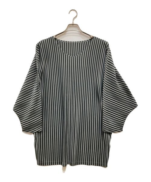 PLEATS PLEASE（プリーツプリーズ）PLEATS PLEASE (プリーツプリーズ) 半袖カットソー グレー サイズ:3の古着・服飾アイテム