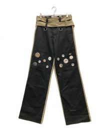 KIDILL×Dickies（キディル×ディッキーズ）の古着「Metal Badges Pants/メタルバッジズパンツ」｜ブラック×カーキ