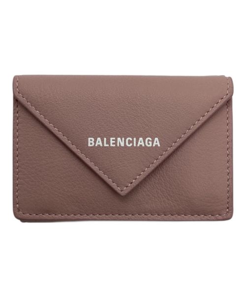 BALENCIAGA（バレンシアガ）BALENCIAGA (バレンシアガ) ペーパーミニウォレット ピンクの古着・服飾アイテム