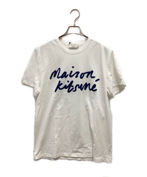 maison kitsune（メゾンキツネ）MAISON KITSUNE (メゾンキツネ) ロゴTシャツ ホワイト サイズ:Mの古着・服飾アイテム