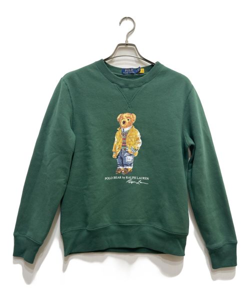 POLO RALPH LAUREN（ポロ・ラルフローレン）POLO RALPH LAUREN (ポロ・ラルフローレン) ポロベアVガゼットスウェット グリーン サイズ:Sの古着・服飾アイテム