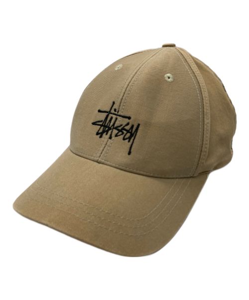 stussy（ステューシー）stussy (ステューシー) スナップバックメッシュキャップ ベージュの古着・服飾アイテム