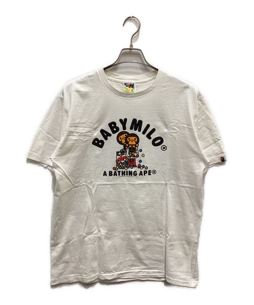 BAPE BY A BATHING APE（ベイプバイアベイシングエイプ）BAPE BY A BATHING APE (ベイプバイアベイシングエイプ) BABY MILO Tシャツ ホワイト サイズ:XLの古着・服飾アイテム