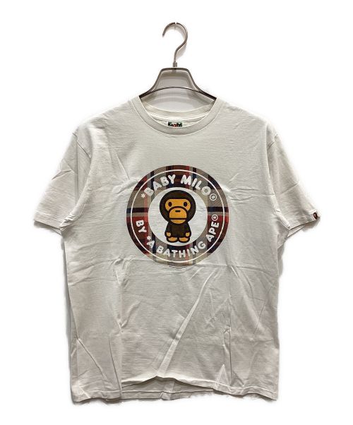 BAPE BY A BATHING APE（ベイプバイアベイシングエイプ）BAPE BY A BATHING APE (ベイプバイアベイシングエイプ) BABY MILO Tシャツ ホワイト サイズ:XLの古着・服飾アイテム