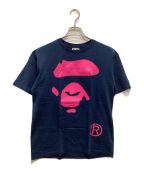 BAPE BY A BATHING APEベイプバイアベイシングエイプ）の古着「猿顔プリントTシャツ」｜ネイビー