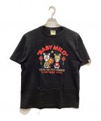 BAPE BY A BATHING APEベイプバイアベイシングエイプ）の古着「BABY MILO Tシャツ」｜ブラック