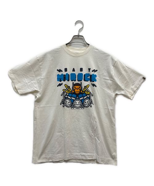 BAPE BY A BATHING APE（ベイプバイアベイシングエイプ）BAPE BY A BATHING APE (ベイプバイアベイシングエイプ) BABY MIROCK Tシャツ ホワイト サイズ:Lの古着・服飾アイテム