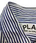 中古・古着 PLAY COMME des GARCONS (プレイ コムデギャルソン) ハートワッペンストライプシャツ ブルー×ホワイト サイズ:M：7000円