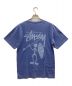 stussy (ステューシー) プリントTシャツ ブルー サイズ:M：6000円