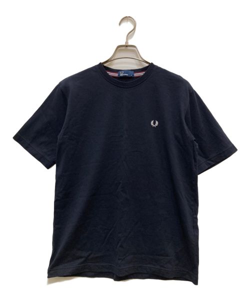 FRED PERRY（フレッドペリー）FRED PERRY (フレッドペリー) 刺繍ロゴTシャツ ネイビー サイズ:Mの古着・服飾アイテム