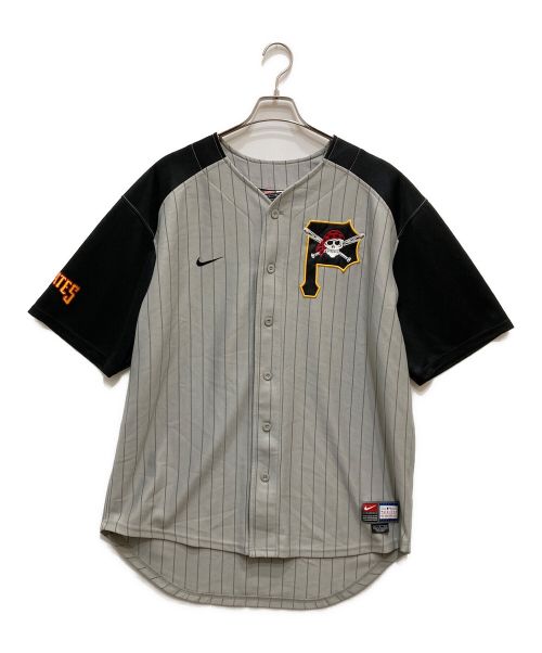 NIKE（ナイキ）NIKE (ナイキ) ベースボールシャツ グレー サイズ:Lの古着・服飾アイテム