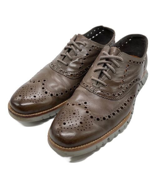 COLE HAAN（コールハーン）COLE HAAN (コールハーン) ZEROGRAND パンチングレザーシューズ ダークブラウン サイズ:9Mの古着・服飾アイテム