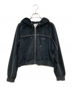 X-GIRLエックスガール）の古着「VELOUR ZIP UP HOODIE」｜ブラック