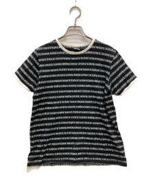 courreges（クレージュ）の古着「ボーダーリンガーTシャツ」｜ブラック×ホワイト