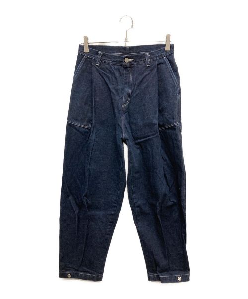 Text(MARKAWARE)（テクスト（マーカウェア））Text(MARKAWARE) (テクスト（マーカウェア）) WIDE PLEATED BAKER DENIM PANTS/ワイドプリーツベイカーデニムパンツ サイズ:Mの古着・服飾アイテム