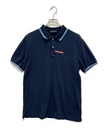 PRADA（プラダ）の古着「Logo Design Polo」｜ネイビー