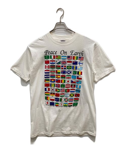 ONEITA（オニータ）ONEITA (オニータ) 国旗プリントTシャツ ホワイト サイズ:XLの古着・服飾アイテム