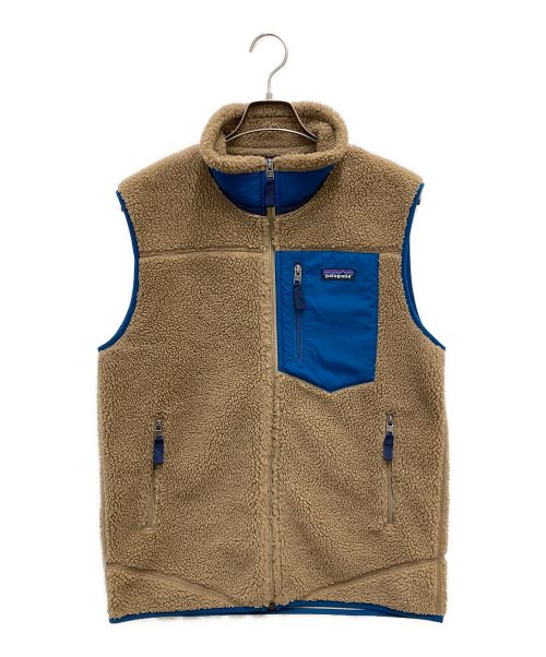 Patagonia（パタゴニア）Patagonia (パタゴニア) RETRO-X BEST/レトロ‐エックスベスト ブラウン×ブルー サイズ:Mの古着・服飾アイテム