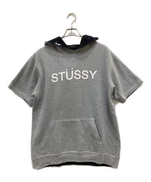 stussy（ステューシー）stussy (ステューシー) 半袖パーカー グレー サイズ:Lの古着・服飾アイテム