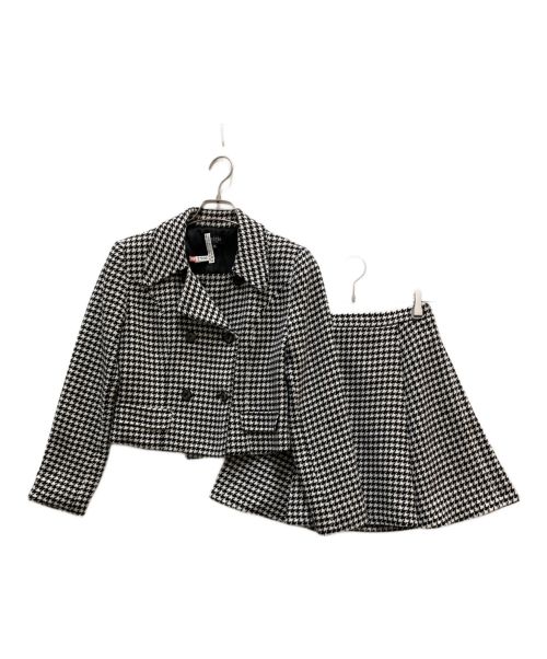 EmiriaWiz（エミリアウィズ）EmiriaWiz (エミリアウィズ) Houndstooth pattern jacket ＆ Skirt/ハウンドトゥースパターンジャケット＆スカート ホワイト×ブラック サイズ:Mの古着・服飾アイテム