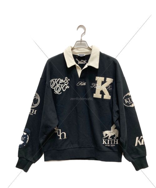 KITH（キス）KITH (キス) Nelson Collared Pullover ブラック サイズ:Lの古着・服飾アイテム