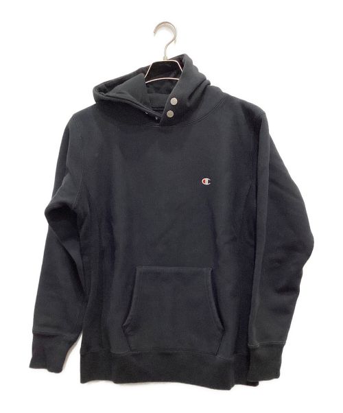 Champion REVERSE WEAVE（チャンピオン リバース ウィーブ）Champion REVERSE WEAVE (チャンピオンリバースウィーブ) STORMSHELL HOODED SWEAT SHIRT ブラック サイズ:Lの古着・服飾アイテム