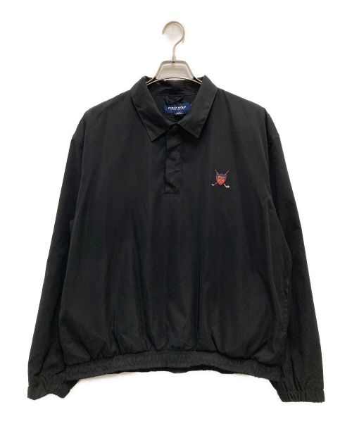 POLO GOLF RALPH LAUREN（ポロ ゴルフ ラルフローレン）POLO GOLF RALPH LAUREN (ポロ ゴルフ ラルフローレン) プルオーバージャケット ブラック サイズ:Lの古着・服飾アイテム