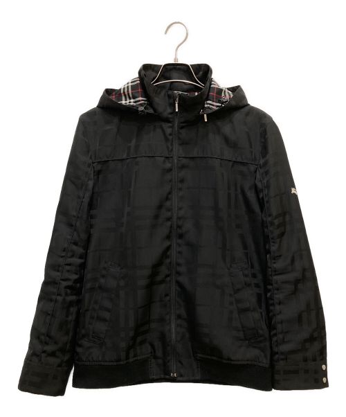 BURBERRY BLACK LABEL（バーバリーブラックレーベル）BURBERRY BLACK LABEL (バーバリーブラックレーベル) フーデッドブルゾン ブラック サイズ:Lの古着・服飾アイテム