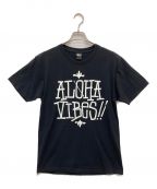 stussy×kicks/hiステューシー×キックスハイ）の古着「プリント半袖Tシャツ」｜ブラック