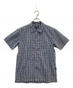 stussyステューシー）の古着「Gingham Check S/S Shirt/ギンガムチェックS/Sシャツ」｜ブルー×ホワイト