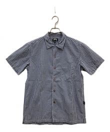 stussy（ステューシー）の古着「Gingham Check S/S Shirt/ギンガムチェックS/Sシャツ」｜ブルー×ホワイト