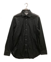 RAF SIMONS（ラフシモンズ）の古着「Classic shirt with net insert/クラシックｼｬﾂウィズネットインサート」｜ブラック